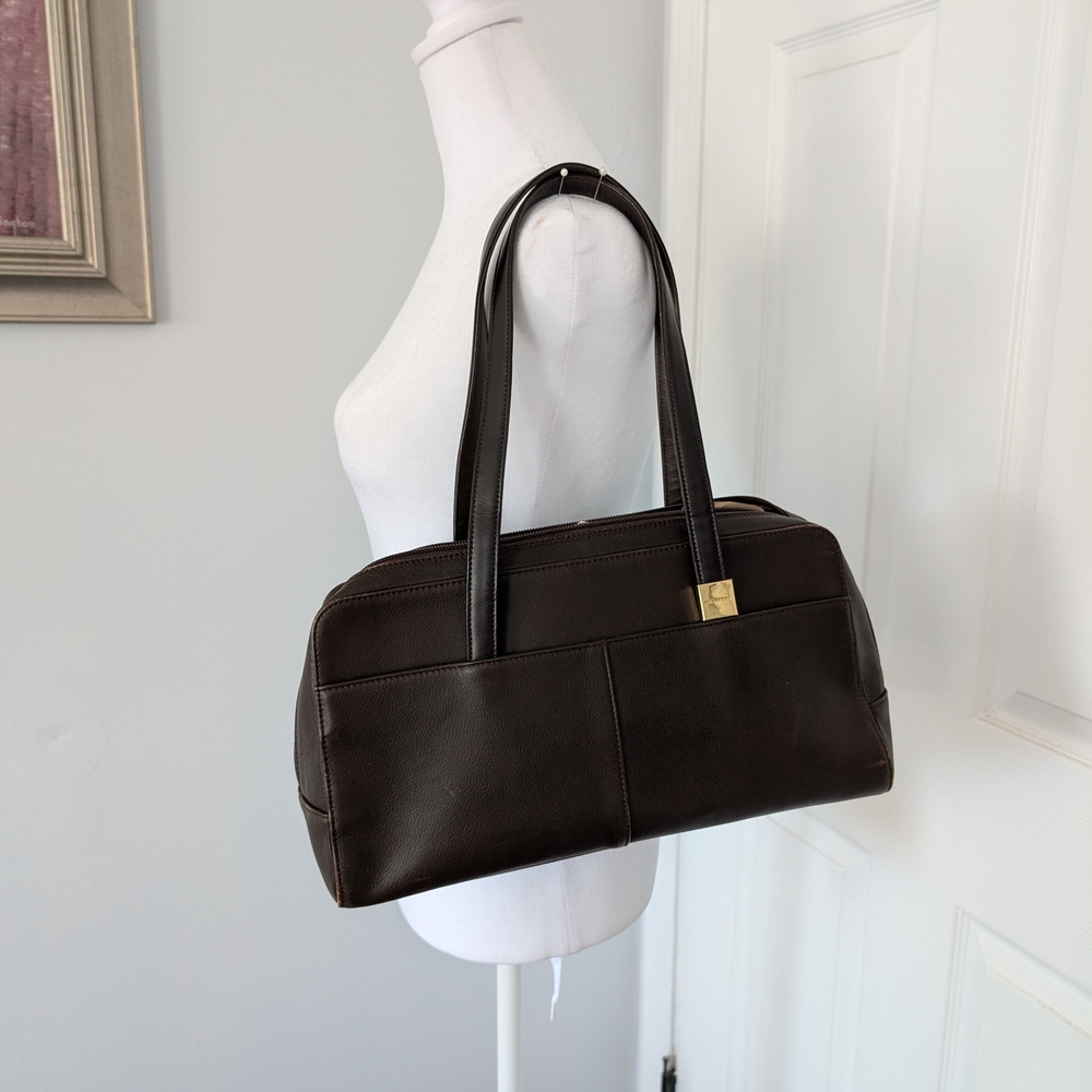 Burberry Dark Brown Leather Satchel